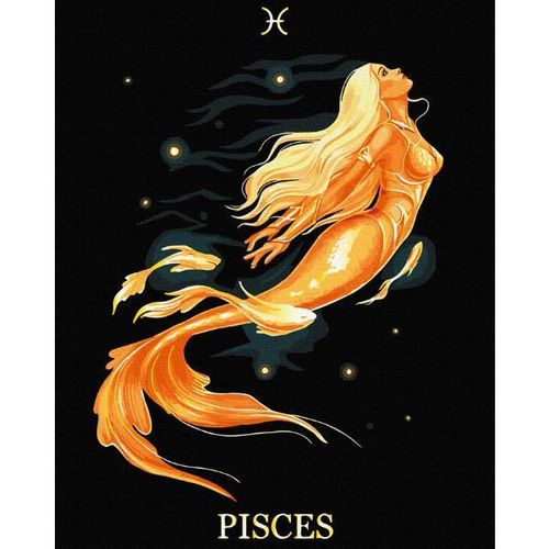 cumpără Tablou pe numere BrushMe BSB0039FC 40x50сm (pânză neagră/fără cutie) Pești în Chișinău 