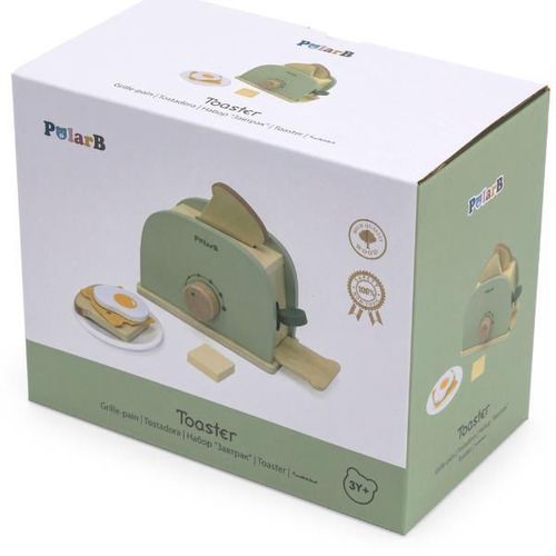cumpără Jucărie PolarB 44215 Set de joaca din lemn Mic dejun cu toaster, 7 piese în Chișinău 