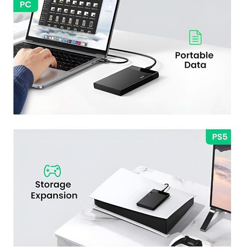 cumpără Boxe exterioare HDD Ugreen 50743 US221 2.5" SATA HDD / SSD Enclosure 6Gbps USB-C în Chișinău 