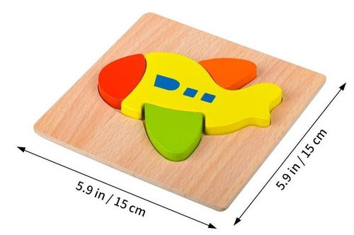купить Головоломка Viga 50173 Mini puzzle cu diferite forme Avion в Кишинёве 