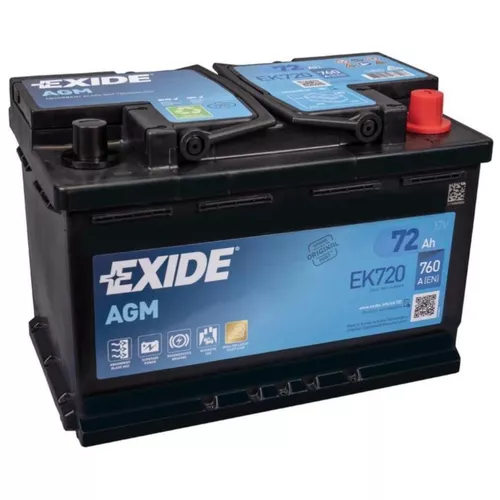 купить Автомобильный аккумулятор Exide START-STOP AGM 12V 72Ah 760EN 278x175x190 -/+ (EK720) в Кишинёве 