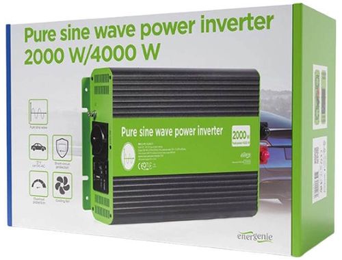 cumpără Invertor auto Energenie EG-PWC-PS2000-01, 12 V Pure sine wave car DC-AC power inverter în Chișinău 