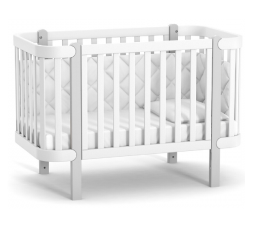 Кроватка детская Veres ЛД5 Монако (белый/серый) 
