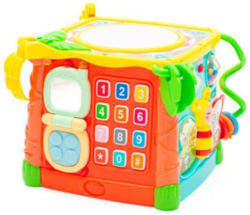 купить Музыкальная игрушка Baby Mix 53211 Двухцветный динамический бубен, желтый в Кишинёве 