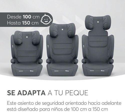 купить Автокресло Kikka Boo 41002150023 Scaun auto cu isofix i-Aid i-Size Dark Grey, 100-150cm в Кишинёве 