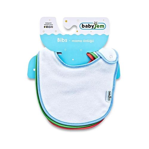 cumpără Bavețică BabyJem 319 Set 3 bavete cu capse din bumbac Boy în Chișinău 