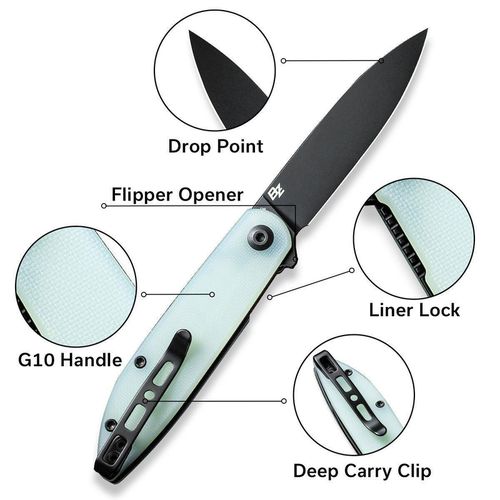 купить Нож походный Sencut S22019-2 Bocll II, G10 natural, Liner Lock в Кишинёве 