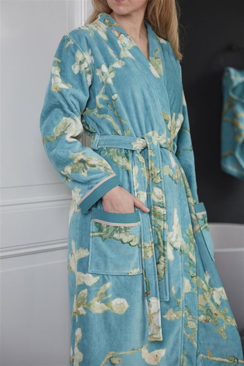 cumpără Halat Beddinghouse 228606 (Van Gogh) Blossom Bathrobe Blue XL în Chișinău 