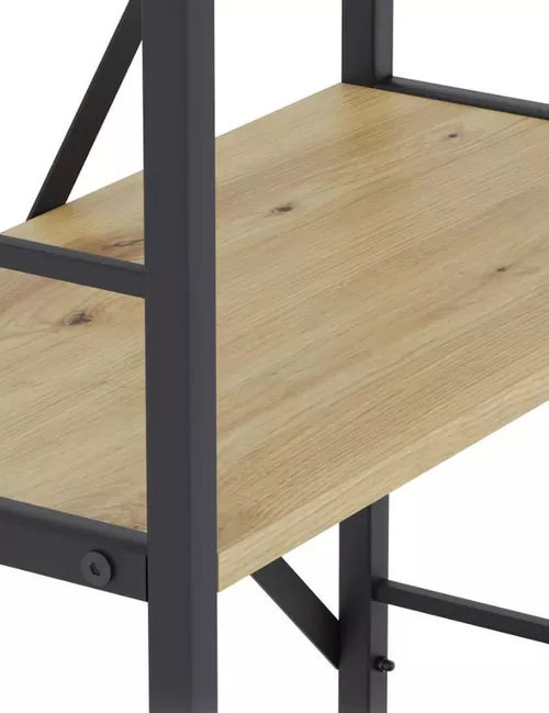 купить Офисный стеллаж Nex Home Raft metalic Loft 900x800x400mm, 3 polite PAL, Anthracite/Oak Artisan в Кишинёве 