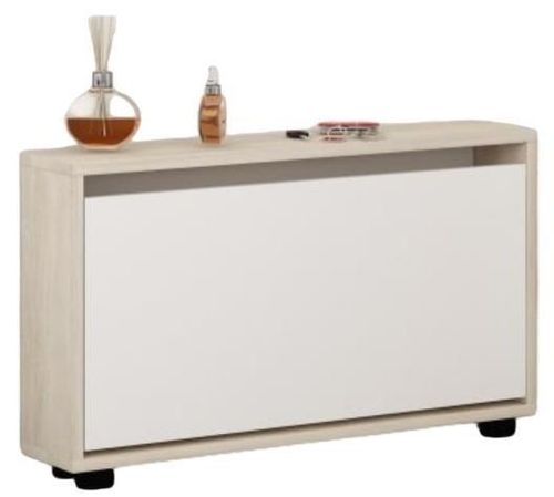 купить Полка для обуви Mobildor-Lux Leo Slim 50x16x47H cm Sonoma/White в Кишинёве 