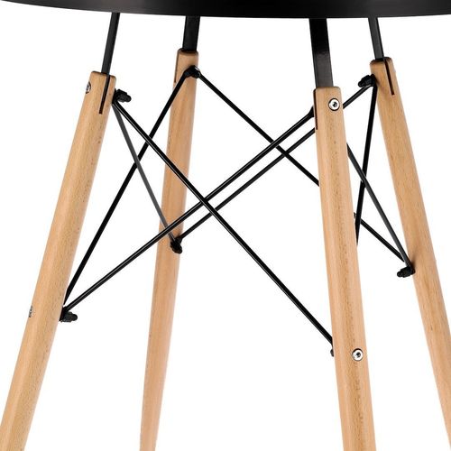 cumpără Mobilier pentru grădină Jumi CM-354159 Masa rotunda MDF, 60x60x74cm, stil scandinav, Oak Artisan/Negru în Chișinău 