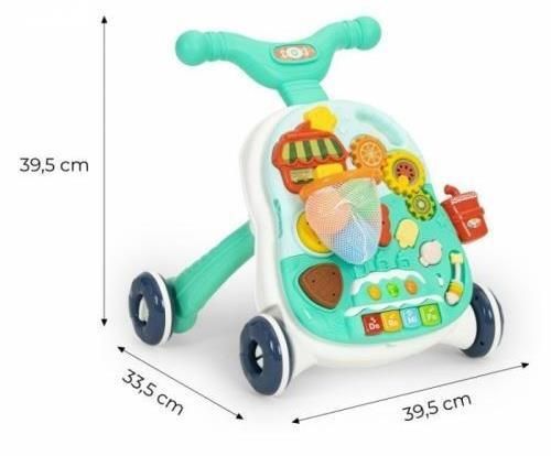 купить Ходунок Huanger HE0814 Set de joaca 2in1 masuta-premergator, verde, 612028 в Кишинёве 