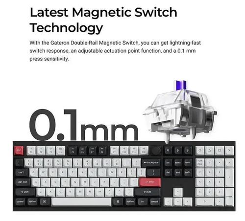 купить Клавиатура Keychron Q6 HE QMK Wireless Custom Full-Metal Mechanical Keyboard (Q6H-P1), Shell White в Кишинёве 