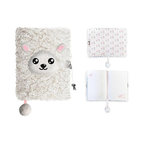 купить Блокнот St.RIGHT 57901 Agenda cu lacat, A5, 96foi, 3D My Little Friend Sheep, coperta plus в Кишинёве 