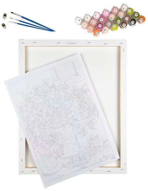 cumpără Tablou pe numere Strateg R 9 / 6 (GS1083)(50647) Frumusetea orientala, 40x50 cm în Chișinău 