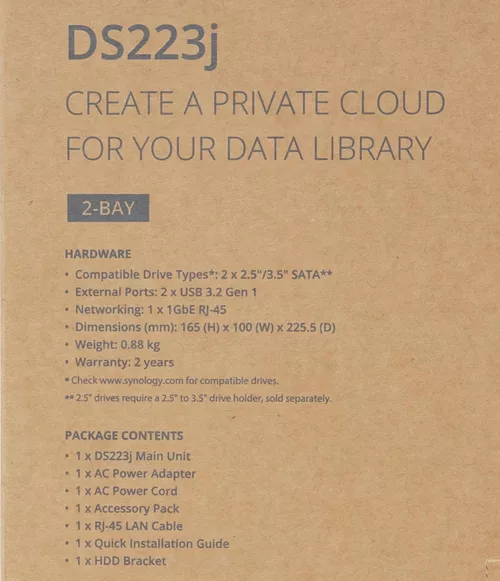 купить NAS сетевой накопитель Synology Disk Station DS223j в Кишинёве 