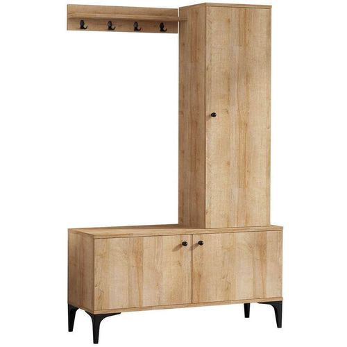 cumpără Mobilă pentru antreu Trendy Lex, StejarNegru, 110x175x40cm (GTR005938) în Chișinău 