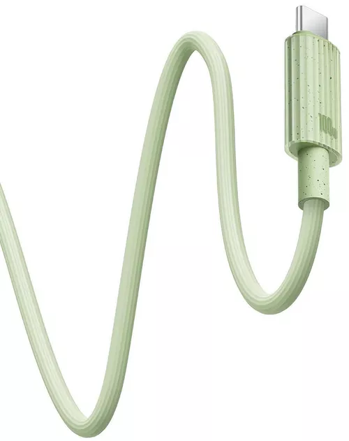 купить Кабель для моб. устройства Baseus P10360202631-00 Type-C to Type-C 5A 100W 1m, Habitat Series, Natural Green в Кишинёве 