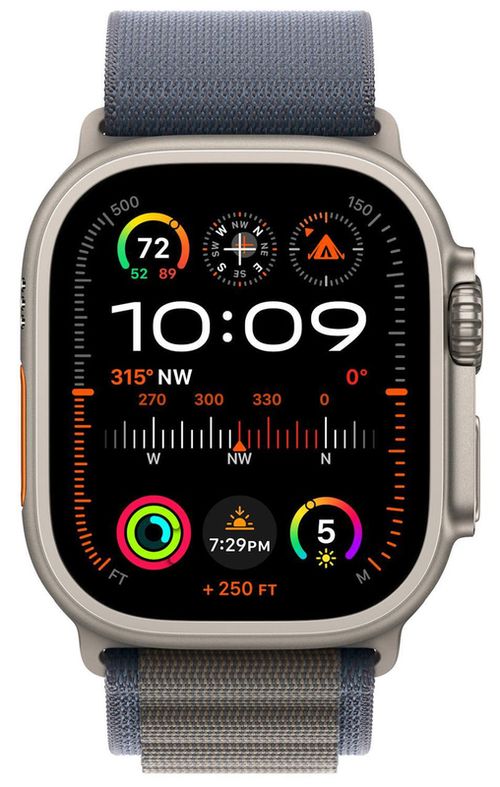 купить Смарт часы Apple Watch Ultra 2 GPS + Cellular, 49mm Blue Alpine - Large MREQ3 в Кишинёве 