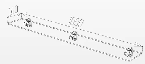 купить Полка для ванной Bayro Modern 1000x140 в Кишинёве 