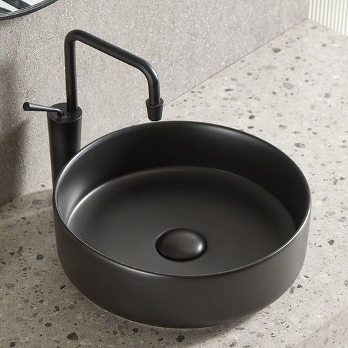 cumpără Lavoar Nomi Centro 355x355x120 круглый черный мат în Chișinău 