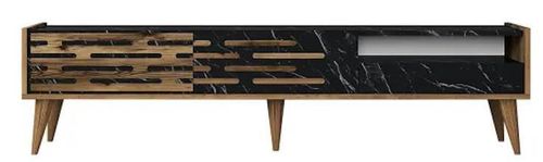 купить Тумба напольная для TV Trendy Valensiya, nuc, negru, marmura в Кишинёве 