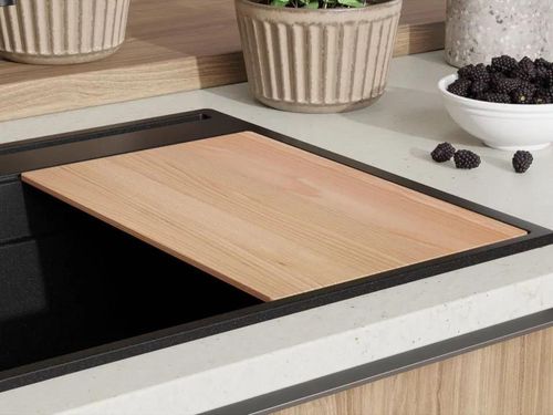 купить Мойка кухонная Primagran Oslo 60 Pocket Multilevel Black metallic+ accesorii 530x580 MOCKB в Кишинёве 