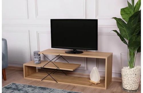 купить Тумба напольная для TV Trendy Zigzag, Stejar 120x40x30cm в Кишинёве 