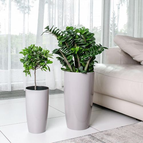 cumpără Ghiveci pentru flori Aleana 115042 Alfa d16x30 cm, cacao în Chișinău 