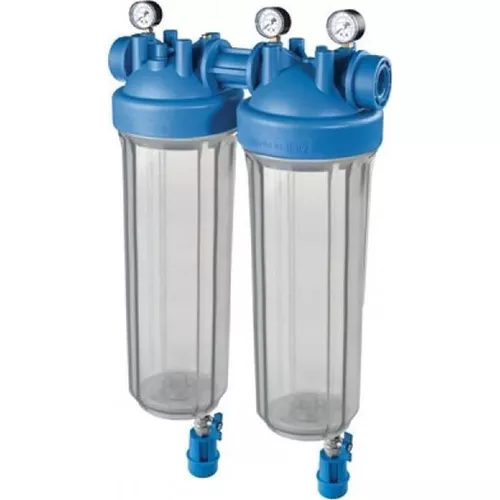 купить Фильтр проточный для воды ATLAS Filtri Filtru DP 20 BB duo Big S M transporent 1" (fără cartuş) в Кишинёве 