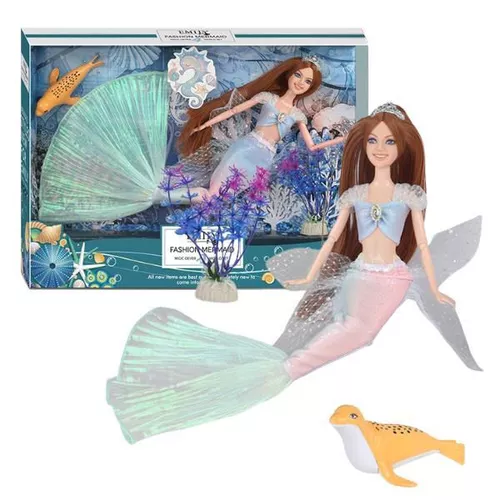 купить Кукла Essa QJ137A Păpușa Emily Sirena cu animaluț de companie de mare в Кишинёве 