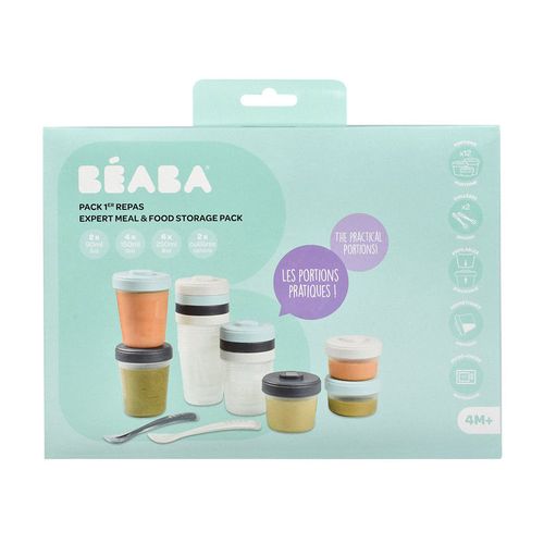 Набор из 12 емкостей для хранения продуктов Beaba Storm (2×90 ml, 4×150 ml, 6×250 ml) 