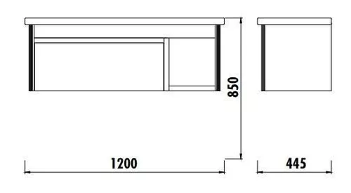 cumpără Dulap pentru lavoar Creavit Drop 120cm DP0120.01.AA în Chișinău 