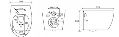 купить Унитаз Hydro S 0104002 suspendat, 207 в Кишинёве 