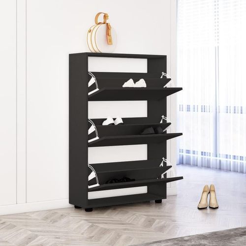 cumpără Raft pentru încălțăminte Mobildor-Lux Leo 80x27x125H cm Anthracite în Chișinău 