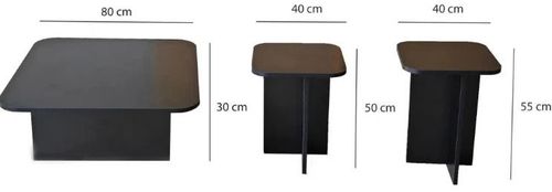 купить Журнальный столик Trendy Blues, Черный, комплект в Кишинёве 