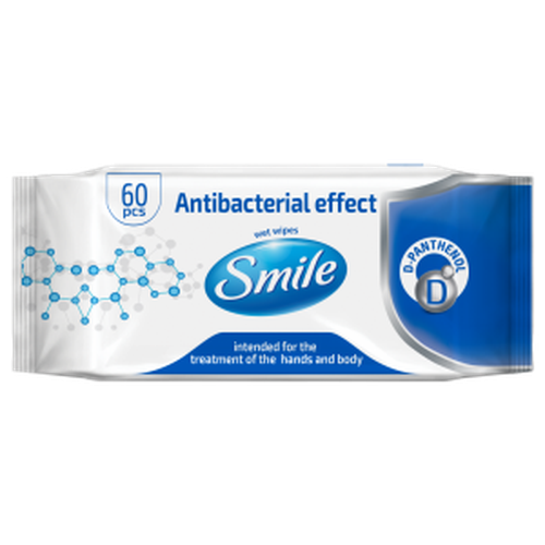 Șervețele umede antibacteriale Smile (60 buc) 