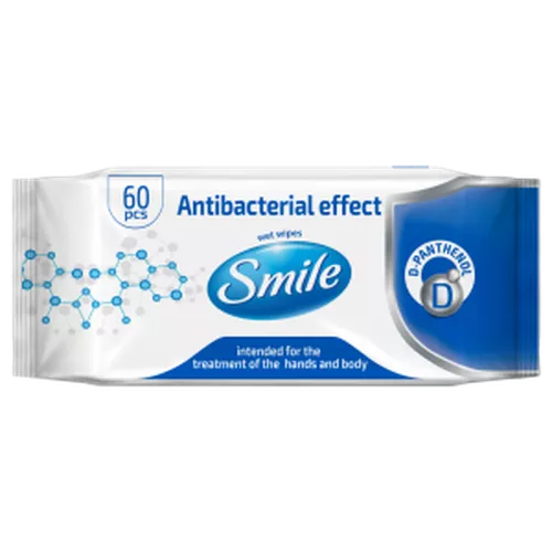 Șervețele umede antibacteriale Smile (60 buc) 