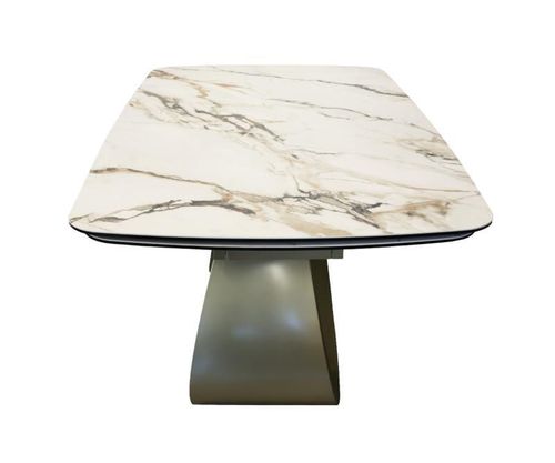 cumpără Masă Deco Rino 180/260x100xH76 White (KL-188) + Black Legs în Chișinău 