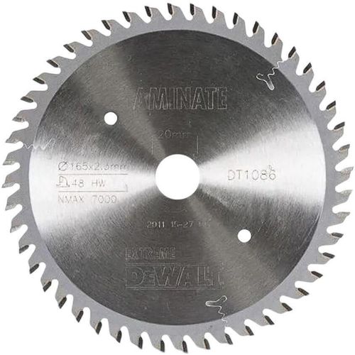 купить Диск отрезной DeWalt DT1086-QZ EXTREME, pentru taieri extra fine in placi stratificate, 165mm x 20mm, 48 dinti в Кишинёве 