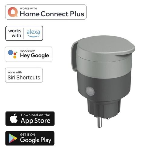 купить Розетка электрическая Hama 176624 Outdoor WLAN Socket, without Hub, Voice and App Control, 2,300W/10A, gr в Кишинёве 