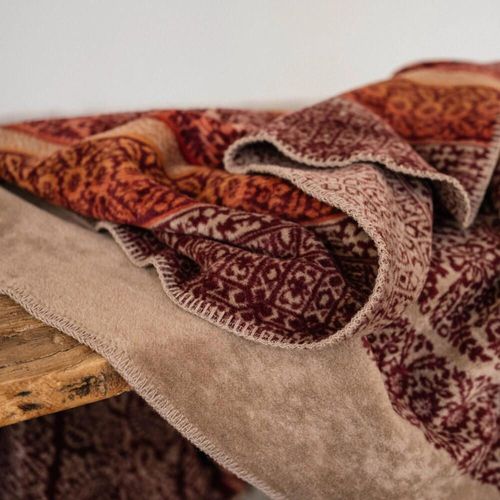 cumpără Textile de casă Ibena 3165/420 Jacquard Decke Elbasan Dark red în Chișinău 