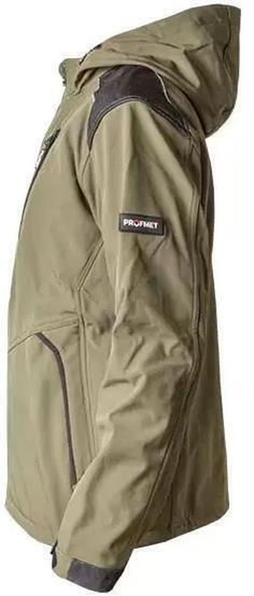 купить Спецодежда Profmet 365585 Куртка, 2XL, с капюшоном, с мембраной TPU 300 г/м², 94% полиэстер/6% спандекс (софтшелл), оливковый цвет в Кишинёве 