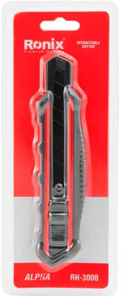 купить Ручной инструмент Ronix RH-3008 нож с отламыв лезвием 18мм с автоблок.нерж. в Кишинёве 