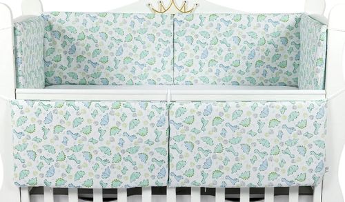 купить Бортик для кроватки PernaMea Baby Dinno Turcoaz 120x60cm (PM.101755/7) в Кишинёве 