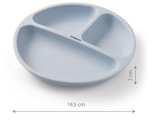 cumpără Seturi pentru hrănire bebelușilor BabyOno 1482/01 Placa de silicon cu ventuza (albastru) în Chișinău 