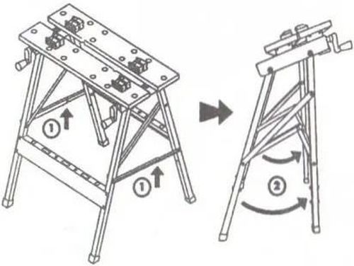 cumpără Scule electrice staționare Raider 139970 banc de lucru reglabil 65x51cm H80cm în Chișinău 