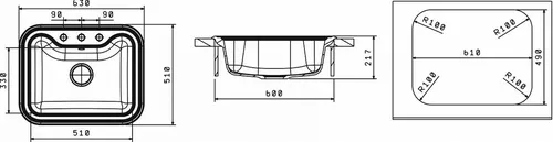 cumpără Chiuvetă bucătărie Florentina Krit 630 Antracit în Chișinău 