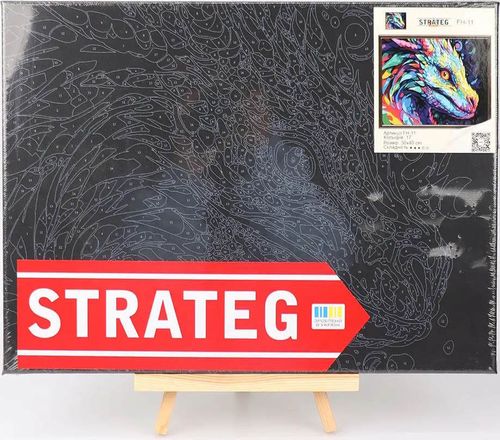 cumpără Tablou pe numere Strateg 57208 Dragon 30x40cm (fundal negru) în Chișinău 