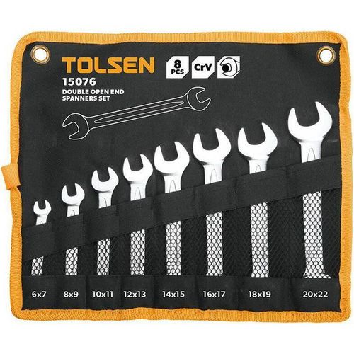 купить Набор ручных инструментов Tolsen Set de 8 chei cu capat deschis 6-22mm (15076) в Кишинёве 